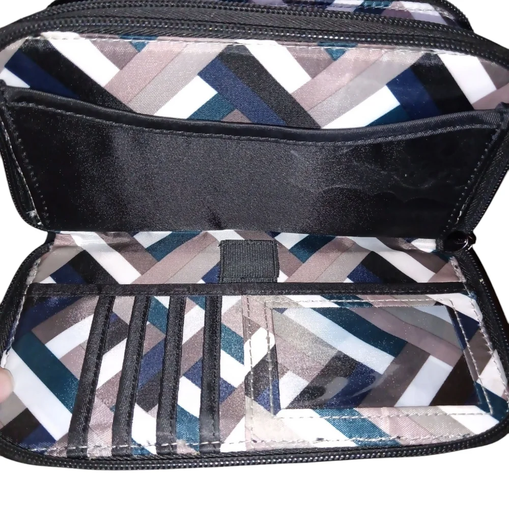 Lug Quilted Wristlet Wallet in Black - Picture 2 of 4